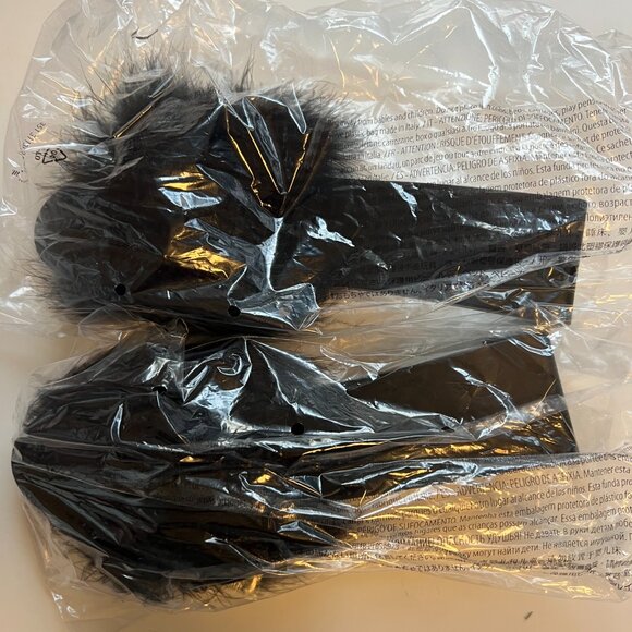 Balenciaga Boudoir Black Feather Open Toe Slippers/Mules, Size EU39 - Picture 7 of 12